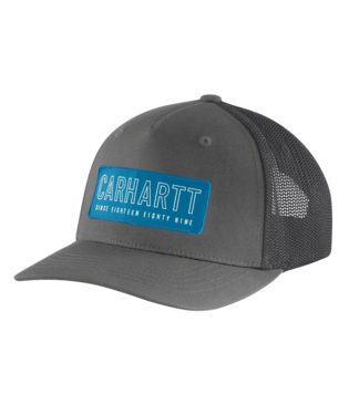 Carhartt AH6130 Canvas Mesh-Back 1889 Patch Cap Gravel